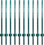 ARIFARO U-Zaunpfosten Kein Graben - 122cm, 10er-Pack. U-Profil, metallisch. Für grabenlose, stabile Zaunmontage im Garten.