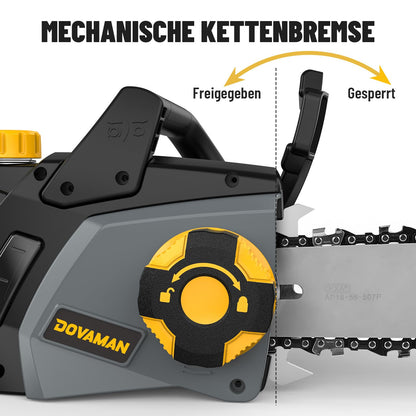 DOVAMAN DCS01A Elektro-Kettensäge 2400 W, 40 cm Oregon Schwert