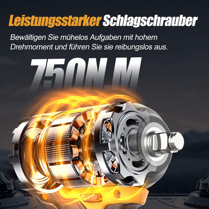 Adedad Akku-Schlagschrauber PL50W 750 Nm bürstenlos 1/2 Zoll