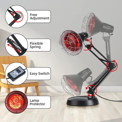 Cozion Infrarotlichtlampe 150W - Rotlicht Wärmelampe für Zuhause