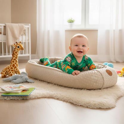 Totsy Baby Babynestchen Minky, tragbares Babynest 70-90 cm, Giraffen
