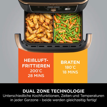 Ninja Foodi FlexDrawer Dual Zone Heissluftfritteuse - AF500EUCP