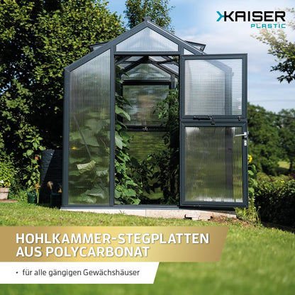 KAISER PLASTIC® Xtra Strong PC Gewächshausplatten 12er Set 6mm