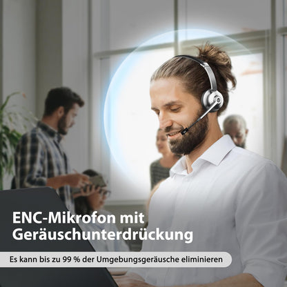 Earbay Bluetooth Headset mit Mikrofon, USB-Dongle und Ladestation