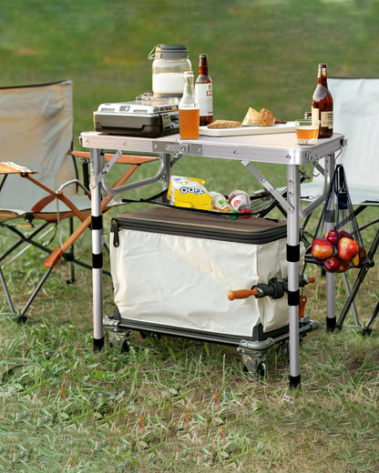 Sportneer Campingtisch klappbar, höhenverstellbar, 60 x 40 cm