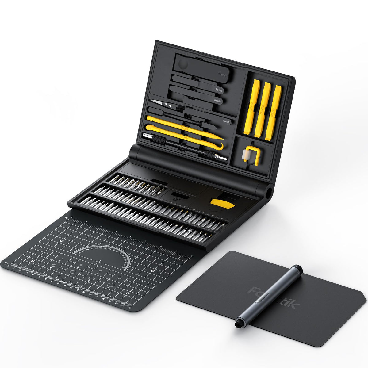 Fanttik E1 NEX Workstation Präzisions-Schraubendreher-Set mit 64 Bits und magnetischem Aufbewahrungsfach