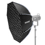 NEEWER 90cm Octagon Softbox - Bowens Mount Honeycomb Gitter. Schwarze Softbox mit Wabenraster. Streut und formt Licht präzise für Studiofotografie.