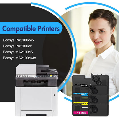 INFITONER TK-5440 Toner kompatibel für Kyocera Ecosys MA2100, 4er-Pack