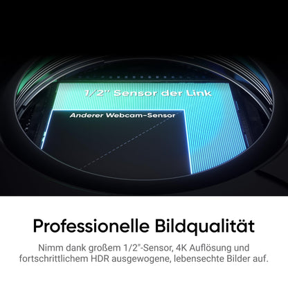 Insta360 Link 2 4K AI Webcam - Stativ Bundle für PC/Mac