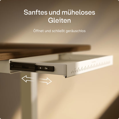 Desktronic Untertisch-Schublade Weiss, Schubladenbox aus Metall