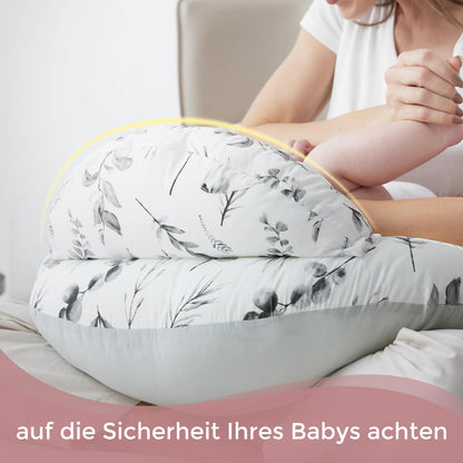 Momcozy Stillkissen mit Sicherheitsumrandung und Baumwollbezug