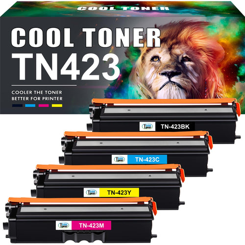 Cool Toner TN423 Toner Multipack für Brother HL/MFC Serie: Vier Tonerpatronen (CMYK) für professionellen Laserdruck.