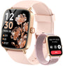 Gydom Smartwatch Damen mit Telefonfunktion, 1,85 Zoll, IDW28 – Fitnessuhr mit zwei Armbändern