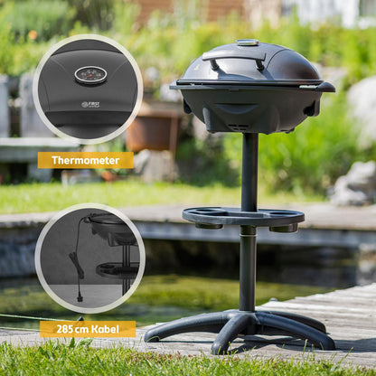 TZS First Austria Elektrogrill 2-in-1 Tischgrill & Standgrill 2400 W