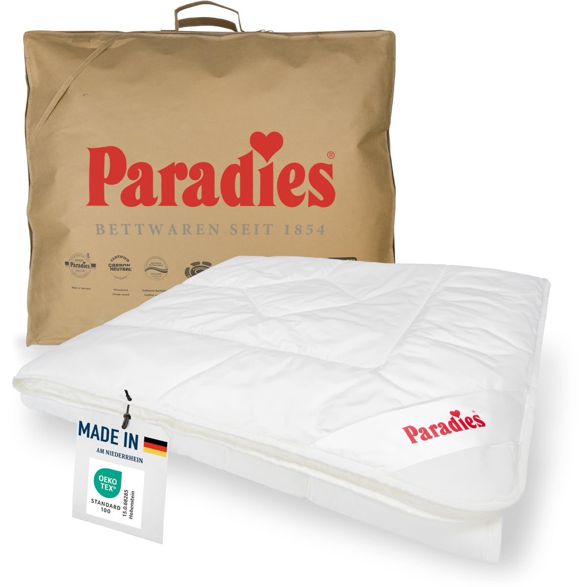 PARADIES Prima Light Bio Sommerdecke 155x220 cm, leichte Steppdecke