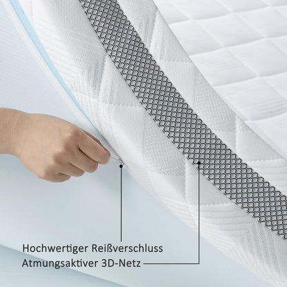BedStory Gel Matratzentopper 200x200 cm H3/H4, 10 cm hoch