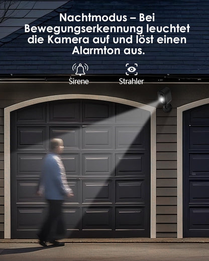 CZEview Q6 2K Überwachungskamera Aussen mit Akku und Nachtsicht