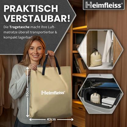 Heimfleiss Luftmatratze selbstaufblasend 100x200 cm mit Pumpe