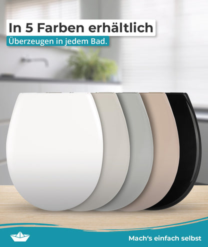 Calmwaters WC-Sitz mit Absenkautomatik, Duroplast, oval, weiss