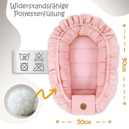 Totsy Baby Babynest 90x50 cm – Kuschelnest für Neugeborene, Rosa