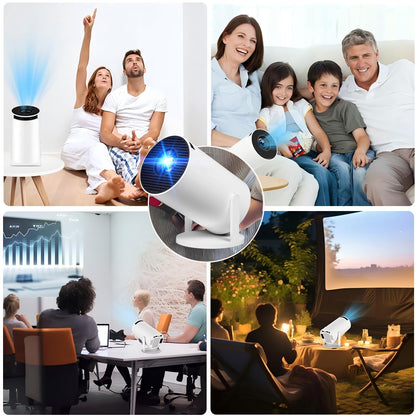 SmartView 4K FHD Mini Beamer Tragbarer Projektor - 180° Drehbar