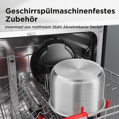 Midea Elektrischer Schnellkochtopf 6L, 9-in-1 Multikocher, Schwarz