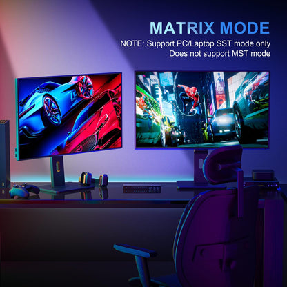 PORTTA HDMI Matrix 4x2 4K 60Hz mit Audio-Extractor und ARC