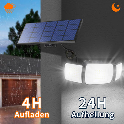INTELAMP Solar-Strahler mit Bewegungsmelder, 1200 lm, IP65