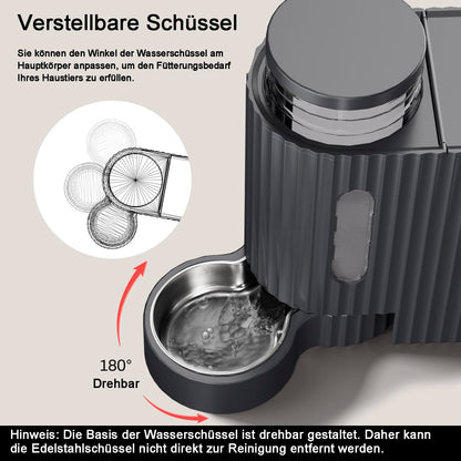 Gardner Pet Futterspender und Wasserspender Set für Katzen und Hunde
