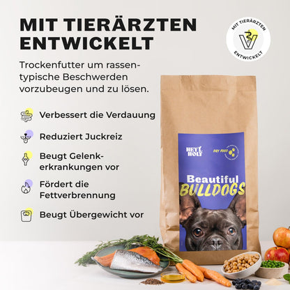 HEY HOLY Premium Trockenfutter Bulldoggen – Getreidefrei Lachs 7kg