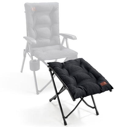 EVER ADVANCED Fusshocker faltbar, gepolsterte Fussablage, 47 cm hoch mit X-förmigem Metallgestell