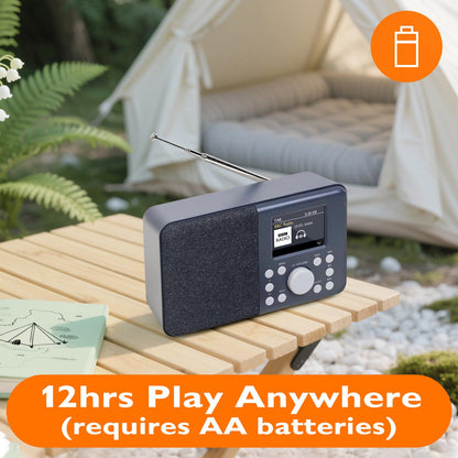MangoKit MD3 DAB+/UKW Digitalradio mit Bluetooth, dunkelgrau