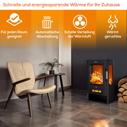 Tronitechnik® Panorama Elektrokamin - LED Flammen 1/2kW