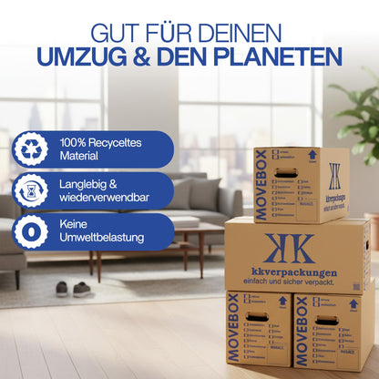 KK Verpackungen Movebox Umzugskartons zweiwellig, 25 Stück