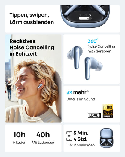 soundcore Liberty 4 Pro Noise Cancelling Kopfhörer, kabellos