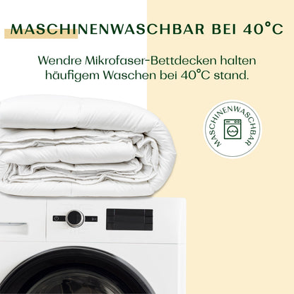 WENDRE Ganzjahres Steppdecke Mikrofaser 220x240 – Mittelwarm
