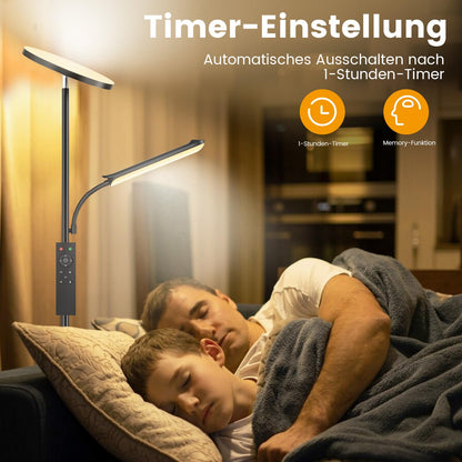 Moderne LED Stehlampe Deckenfluter Leselampe – Dimmbar warmweiss-kaltweiss