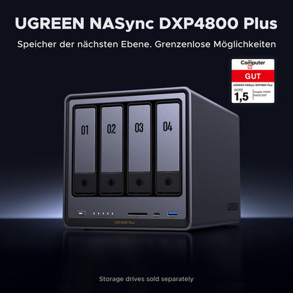 UGREEN NASync DXP4800 Plus 4-Bay Desktop-NAS, 10GbE, ohne Festplatten