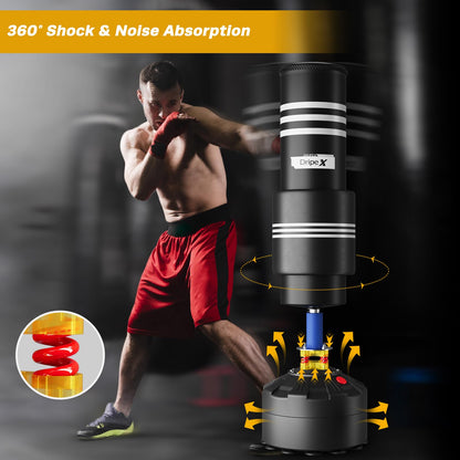 Dripex 175cm Standboxsack Erwachsene – Freistehend MMA Saugfuss