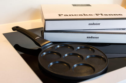 endusor Pancakepfanne Ø 26 cm mit 4 Formen für alle Herdarten