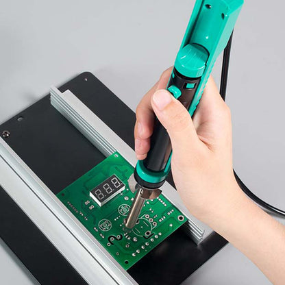 YIHUA 929D-V Elektrischer Entlötkolben mit Entlötpumpe und 3 Düsen