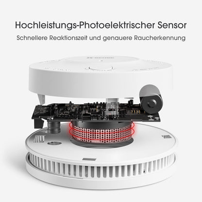 X-Sense Rauchmelder SD2J0AX fotoelektrisch 10 Jahre Batterie 5er-Set