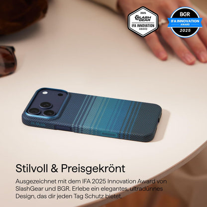 pitaka iPhone 17 Pro Max Ultradünne Aramid Hülle - Mondaufgang