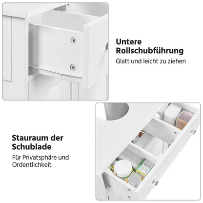 Yaheetech Waschbeckenunterschrank Landhausstil 60x30x60 cm