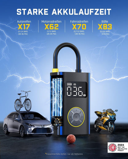 Fanttik X9 Pro Elektrische Luftpumpe, 10,3 BAR/150 PSI, Schwarz