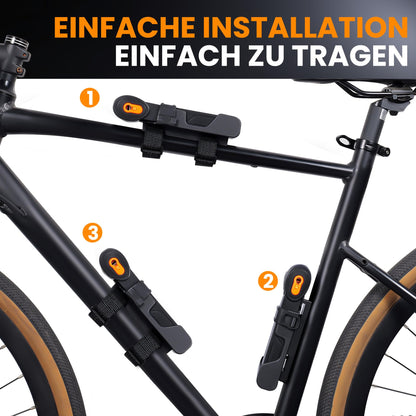 HIPARK Faltschloss HD9006 Fahrradschloss 100 cm mit Halterung
