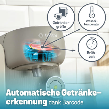 Bosch Tassimo finesse Kapselmaschine TAS167P mit INTELLIBREW, 1400 W