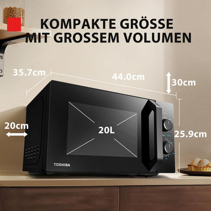 Toshiba MW2-MM20PF(BK) Mikrowelle 800W 20L - Schwarz