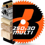 BAUBECK Kreissägeblatt 250x30 mm Multi Material Feinschnitt, 80 Zähne für Holz, Aluminium und Metall