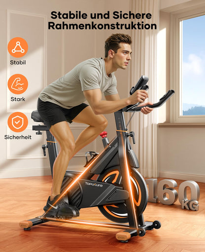 Toputure Heimtrainer TEB3 mit Magnetwiderstand und Pulsmessung